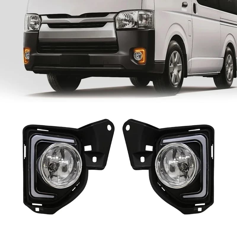 Gruppo fendinebbia a LED per TOYOTA HIACE COMMUTER 2014 2015 2016 luci diurne fili interruttore indicatori di direzione DRL luci di marcia diurna 12V