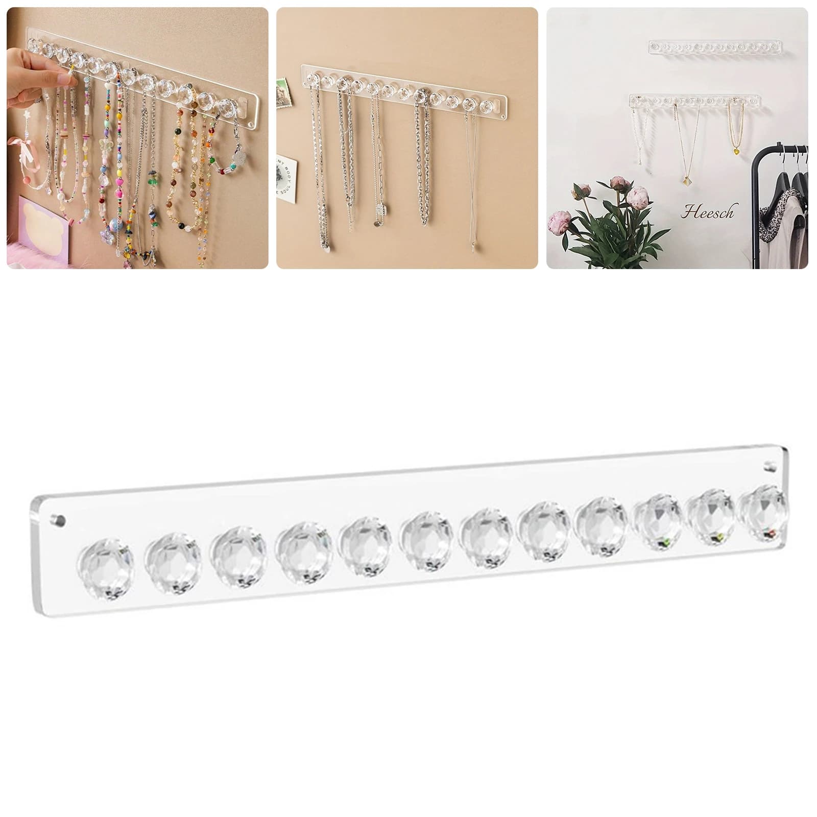 Espositore per orecchini in acrilico Accessori per riporre gioielli Supporto sospeso Supporto per gioielli in acrilico creativo