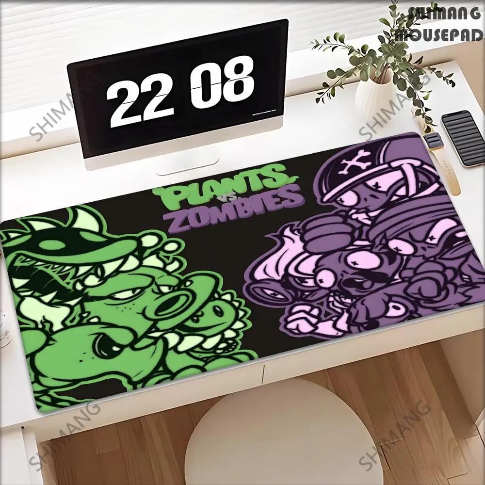 Tappetino per mouse da gioco P-Plants-vs-Zombie Cartoon Mousepad Boy Pad in gomma naturale, tappetino da scrivania per il gioco World Of Tanks CS GO Z