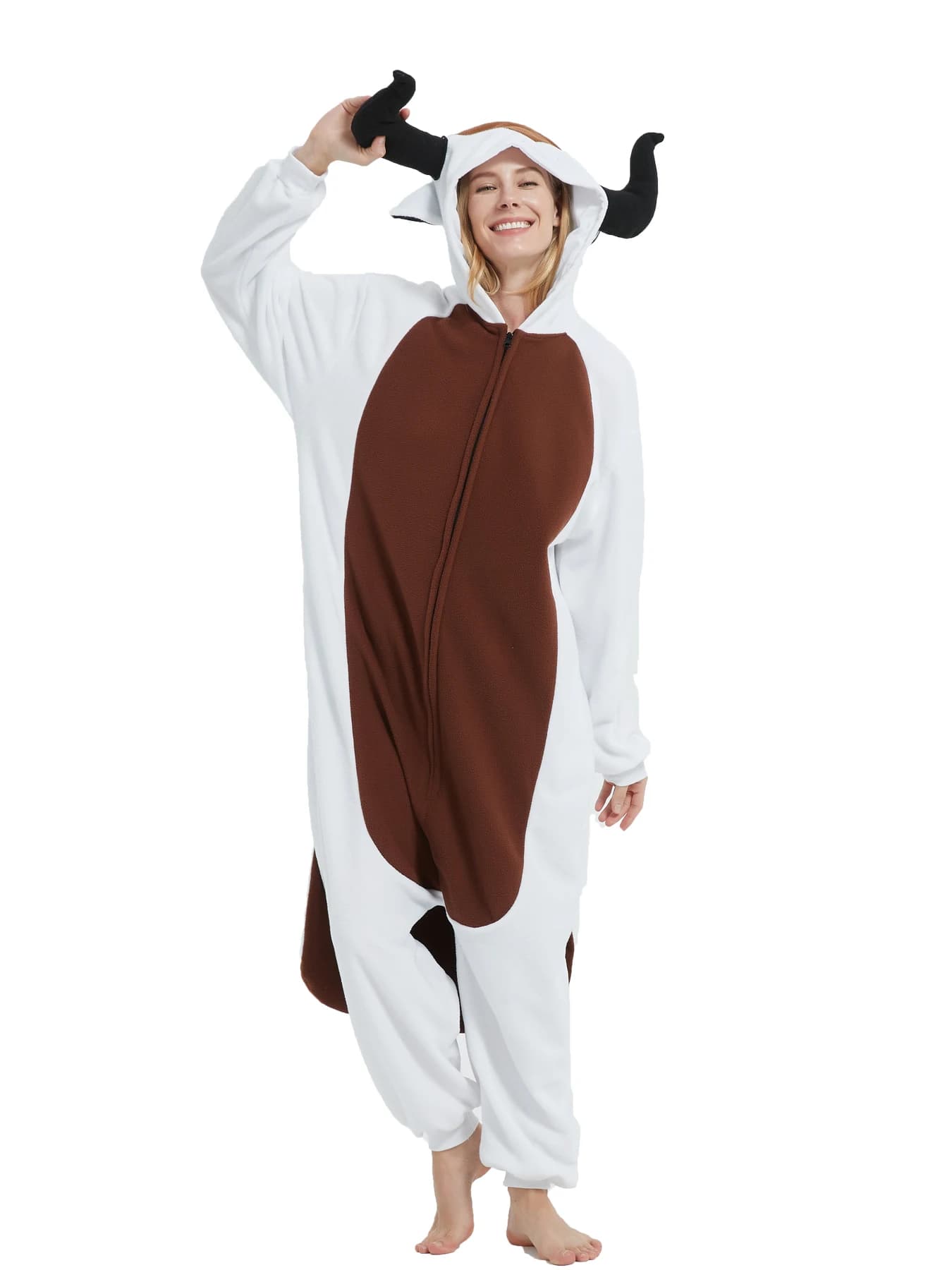 Pigiama da uomo con mucca bianca, l'ultimo dominante dell'aria, Appa Kigurumi, costume cosplay da donna, costume da notte per animali, regalo di Natale per bambini
