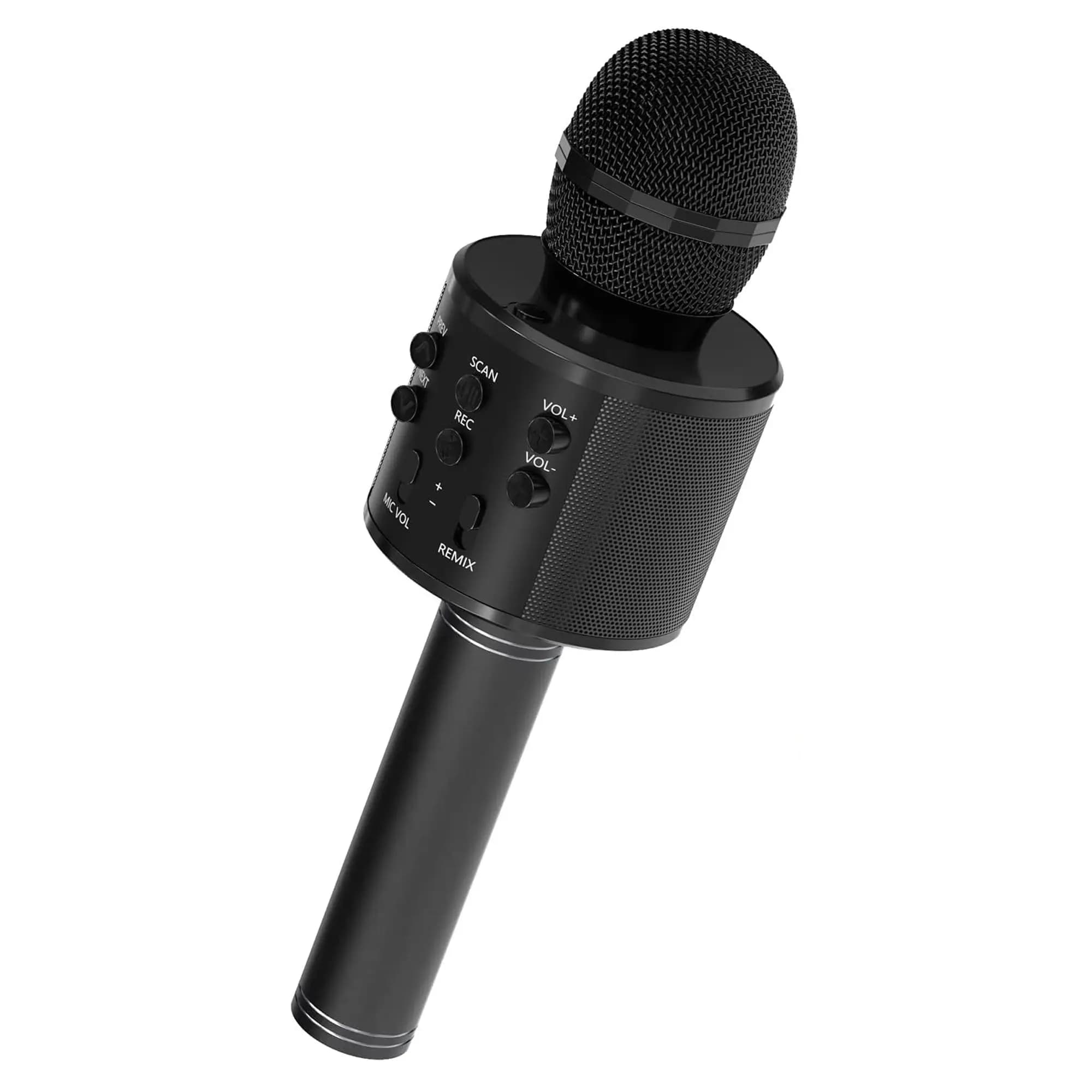 Microfono Wireless Karaoke a 5 Elementi con Altoparlante 3 in 1, Microfono Bluetooth Portatile