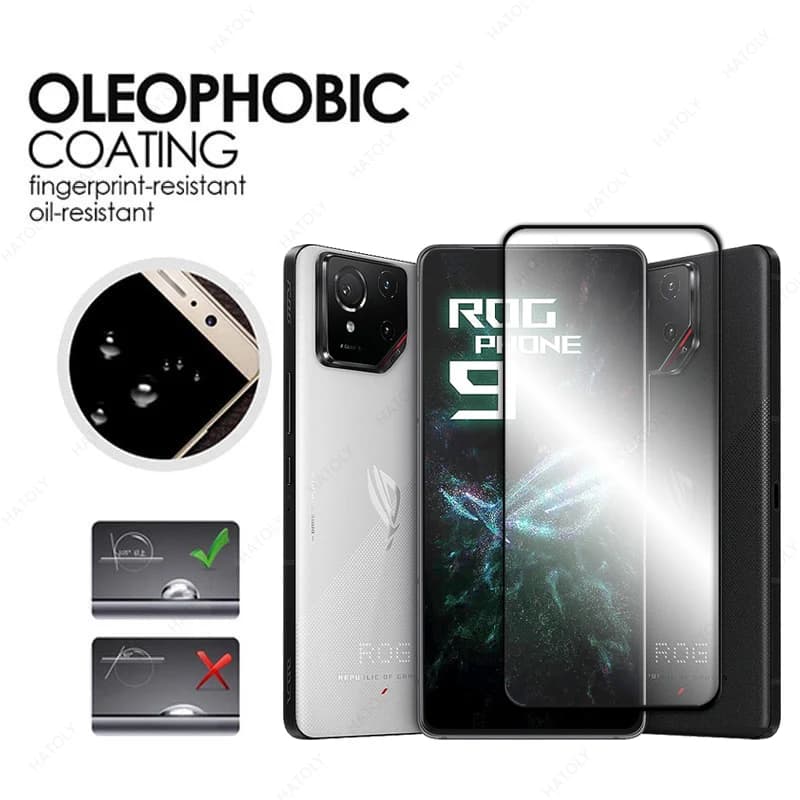 Vetro temperato per Asus ROG Phone 9 Protezione schermo per Asus ROG Phone 9 Pro Black Edge Pellicola protettiva Protezione per obiettivo fotocamera