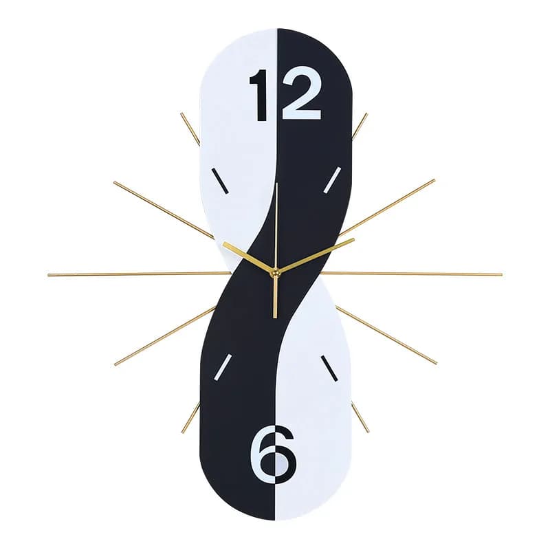 Wall clock, living room creative high-end atmosphere, wall-mounted watch, no punching, simple and fashionable household clock