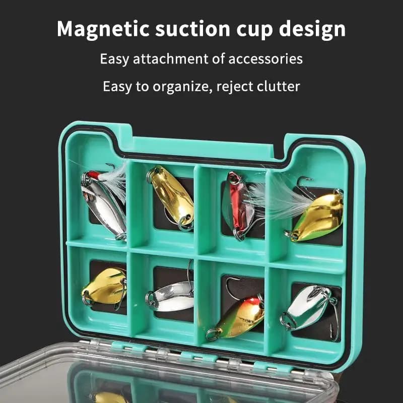 Fly Fishing Waterproof Tackle Box Portable Multifunctional Compartment for Lures Hooks Outdoor Fishing Gear