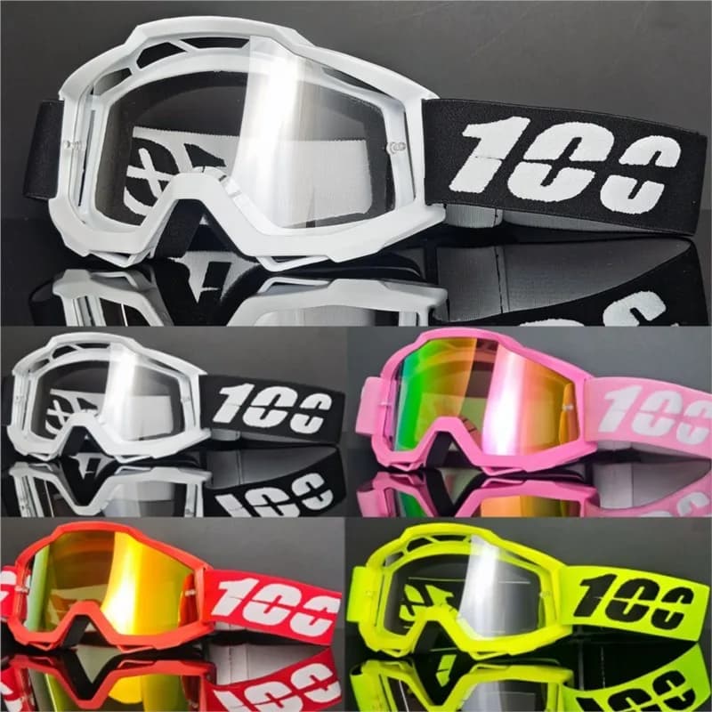 Occhiali da Motocross con Lenti in PC, Antivento e Antipolvere, per Sport all'Aperto, MX, Dirt Bike e Sport sulla Neve