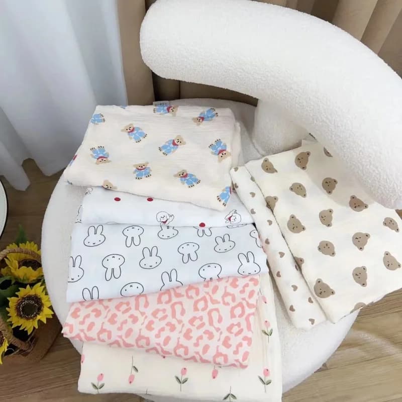 130x200 cm Stampa del fumetto Coperta per pisolino carina Estate ABDL Coperta in filato di cotone traspirante per adulti Trapunta per dormitorio per studenti ultrasottile