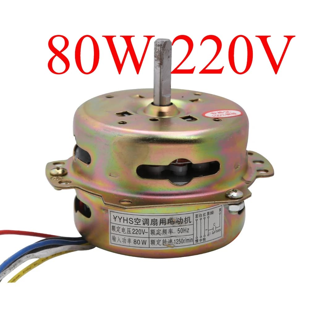 YYHS-60 Raccordi per ventole elettriche a 6 linee 80W 220V Motore speciale per ventola dell'aria condizionata/ventola fredda 220V Filo di rame puro in senso orario