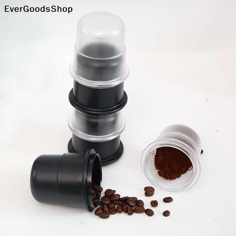 ✦ 58mm Coffee Portafilter Dosing Cup Black Clear Espresso Sniffing Mug Coffee Dosing Cup Anti-flying Powder Coffee Machine Tools