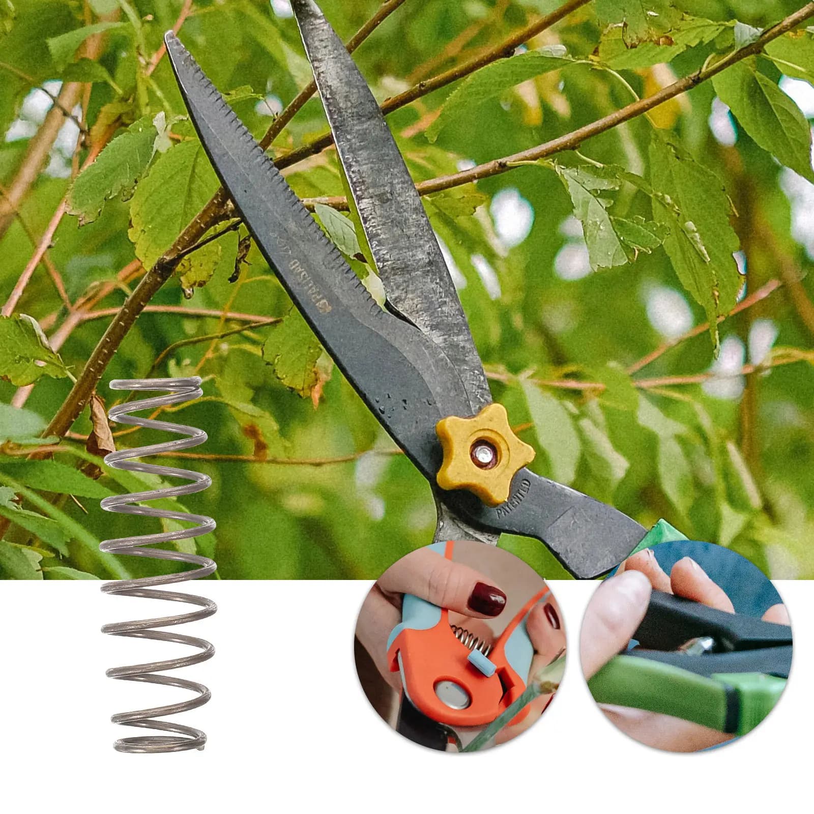 10Pcs Heavy Duty Stainless Steel Pruning Shears Spring Replacement for Bypass Clippers Garden Scissors Precision Trimming Spring