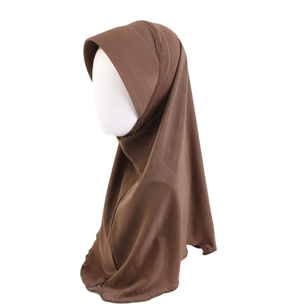 Foulard Double Layered Headscarf Hat Chiffon Ready to Wear Baotou Hat Instant Wear Solid Color Scarf Hat Bandana Style