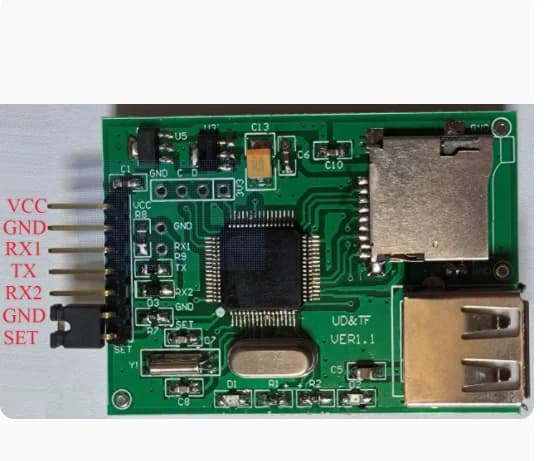 Registratore dati seriale, chiavetta USB, scheda TF, modulo di archiviazione seriale con orologio, microcontrollore per lettura e scrittura
