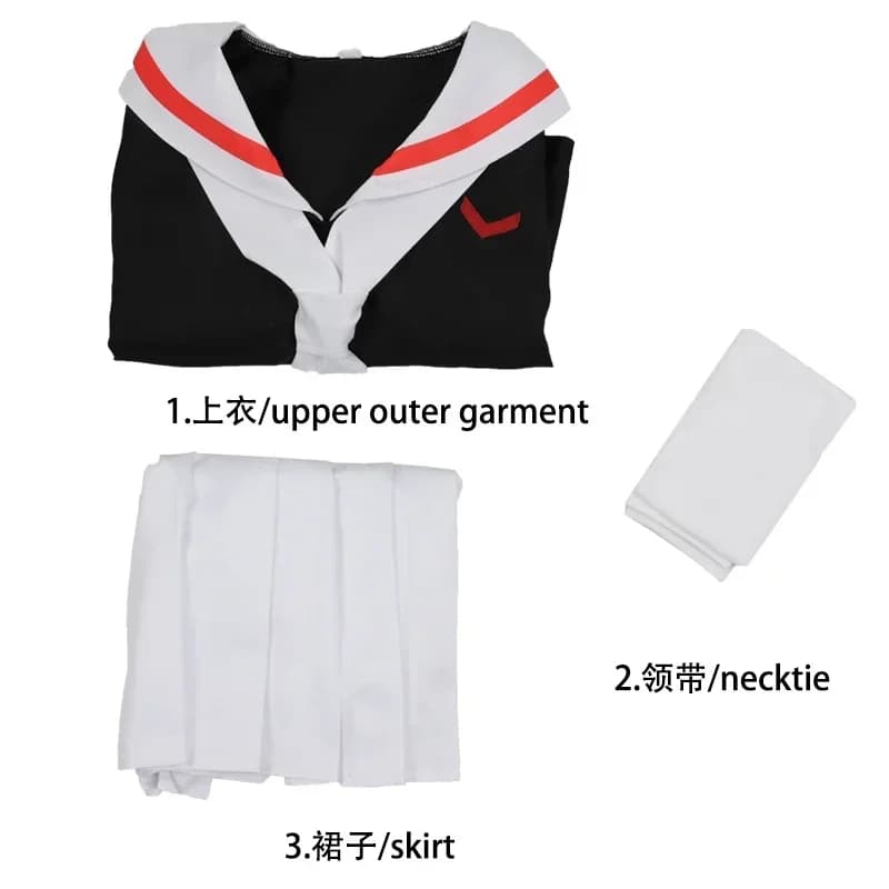 Costume Cosplay Anime Cardcaptor Sakura 2026, Uniforme Scolastica, Completo da Marinaio per Donna