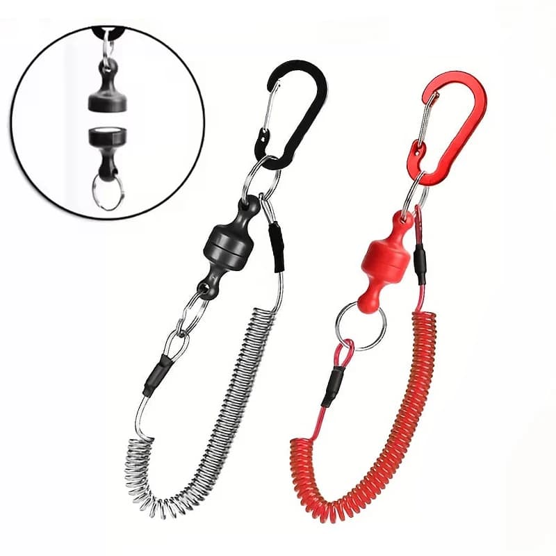 Nuovo tipo di corda corda sospesa forte corda magnetica anti-perdita strumento di pesca corda telescopica antigoccia attrezzatura da pesca all'aperto