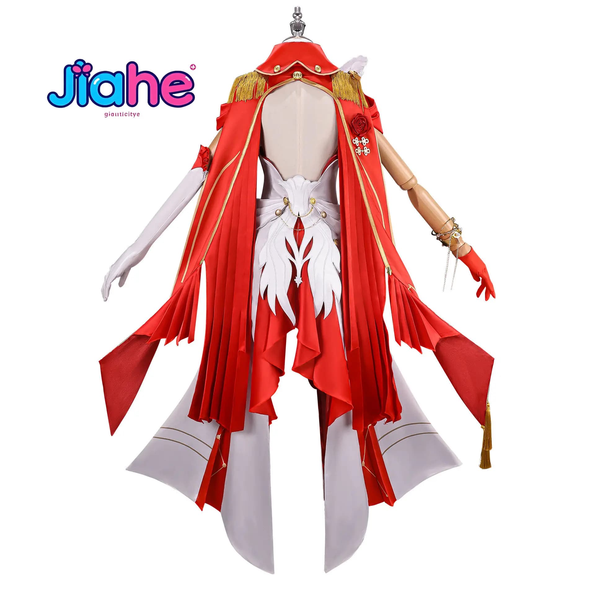 In stock Game Honkai Star Rail New Himeko Cosplay Himeko Costume Outfit Halloween Women Elegant dress gloves props cloak uniform