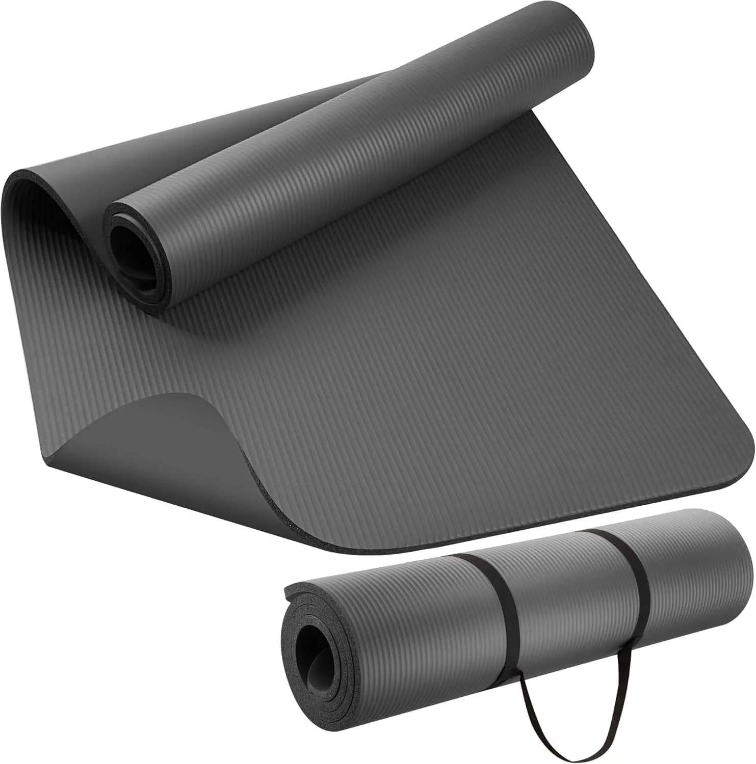 Tappetino da yoga NBR extra spesso per donne e uomini, spessore 15 mm, tappetino da allenamento grande 72”x 32” con tappetino antiscivolo