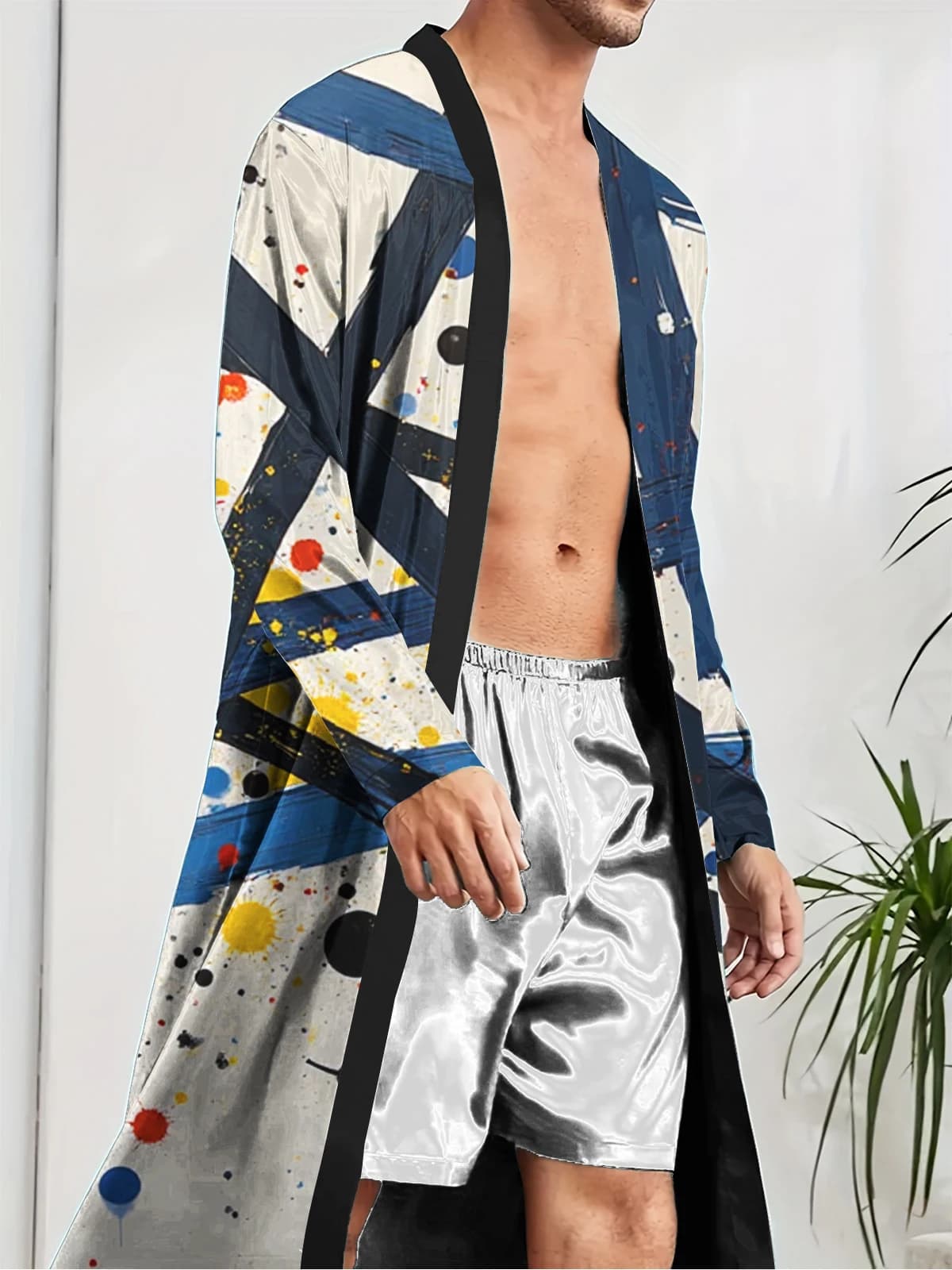 1pcs Men's Robes 2026 Spring/Summer Funny pajamas Sleepwear Graphic 3D Printed Breathable Bathrobe men Sleepwear Robes