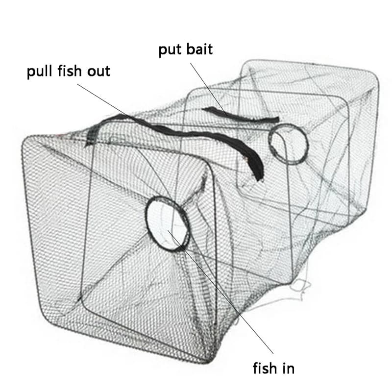 NUOVO* Rete Pieghevole Universale per Esterni, Due Reti da Pesca Importate per Catturare Gamberi e Granchi, Trappole per Esche