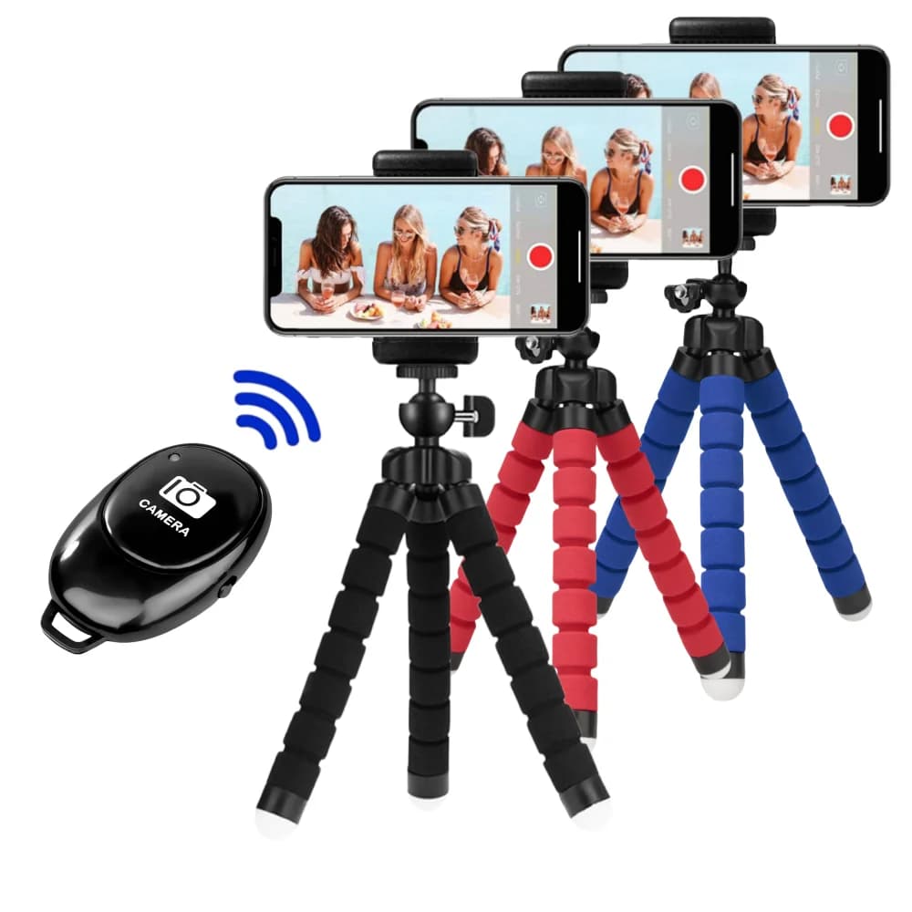Flexible mobile phone tripod Mini mobile phone tripod with cell phone support Normal screw 1/4-20 360 ° Flexible swivel tripod