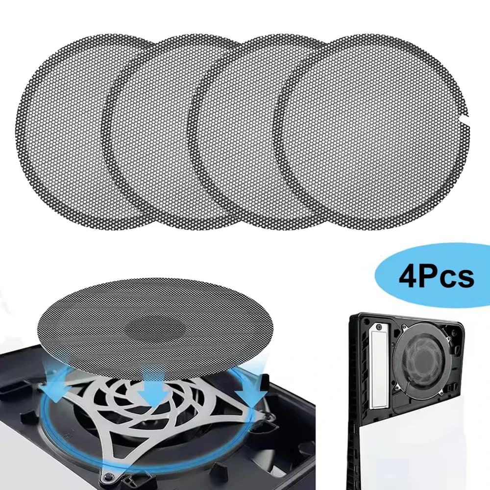 1/4 pezzi rete filtro antipolvere per console di gioco PS5 protezione antipolvere traspirante custodia in rete antipolvere per accessori PS5 Slim