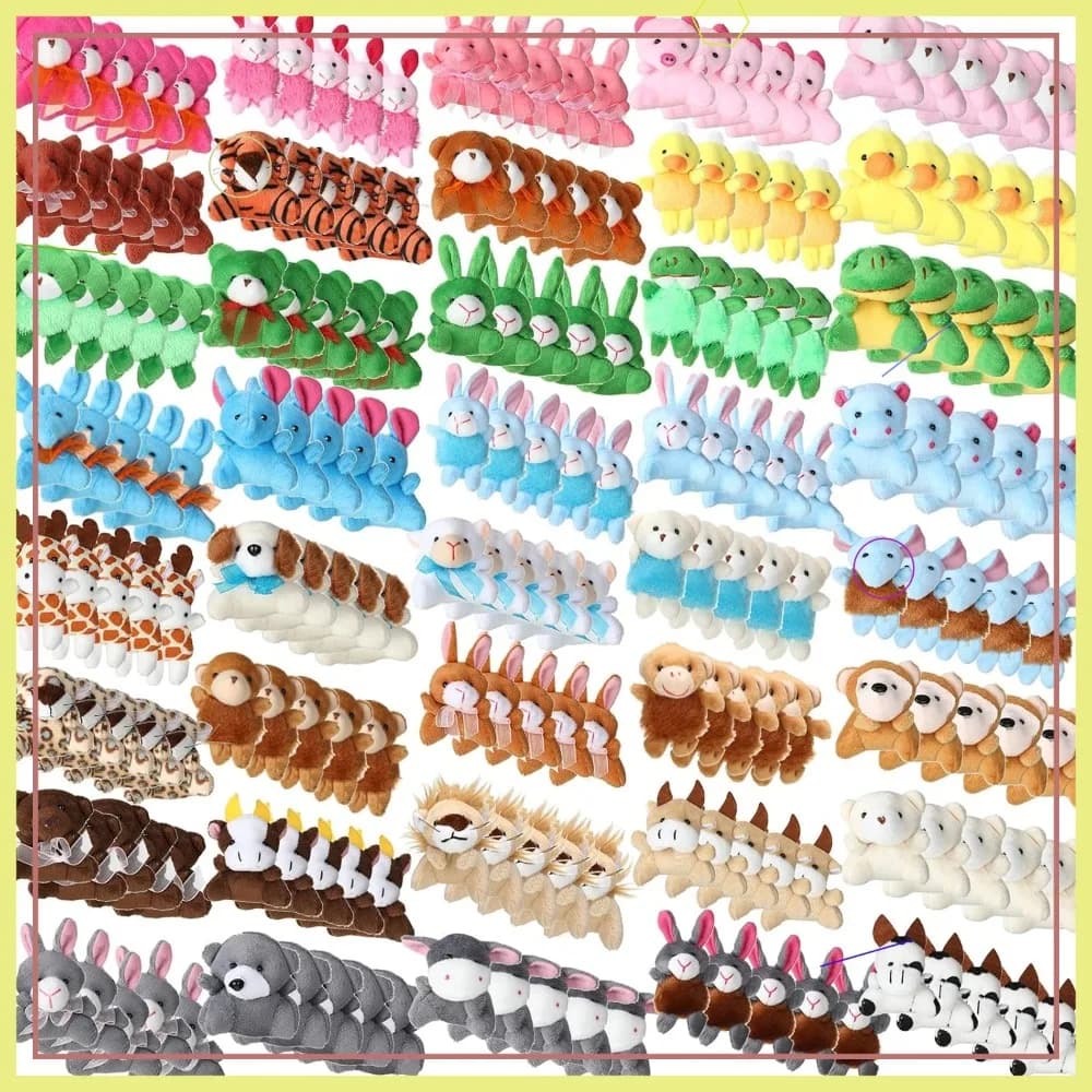 200 Pezzi Mini Peluche Animali Imbottiti in Bulk per Cesti di Pasqua, Piccoli Peluche per Feste, Regali per la Classe