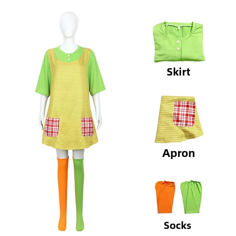 Cosplay Costume Long Socks For Children Pippi Cosplay Clothing Halloween Costume Performance Dress