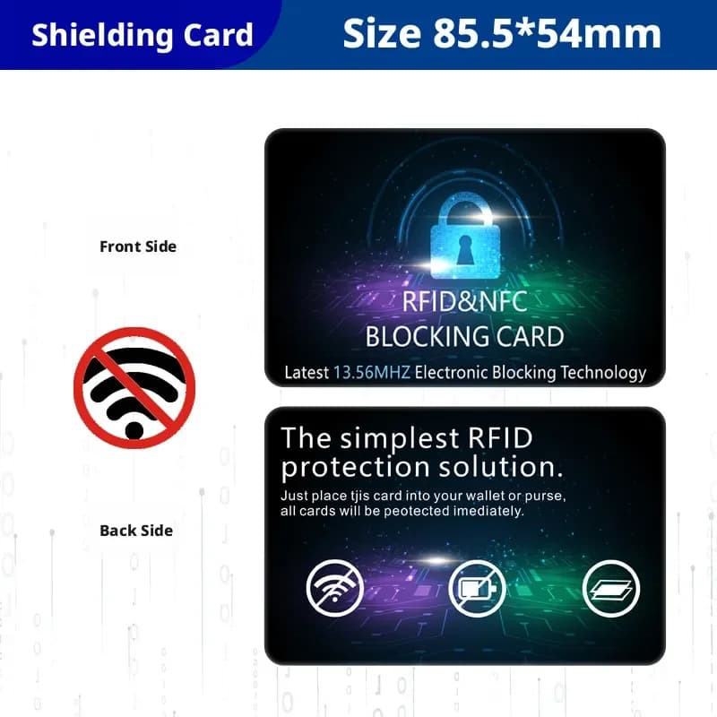 5Pack RFID Blocking Credit Card Protector NFC Theft Shield Wallet Guard Debit Cards ID Passport Protection