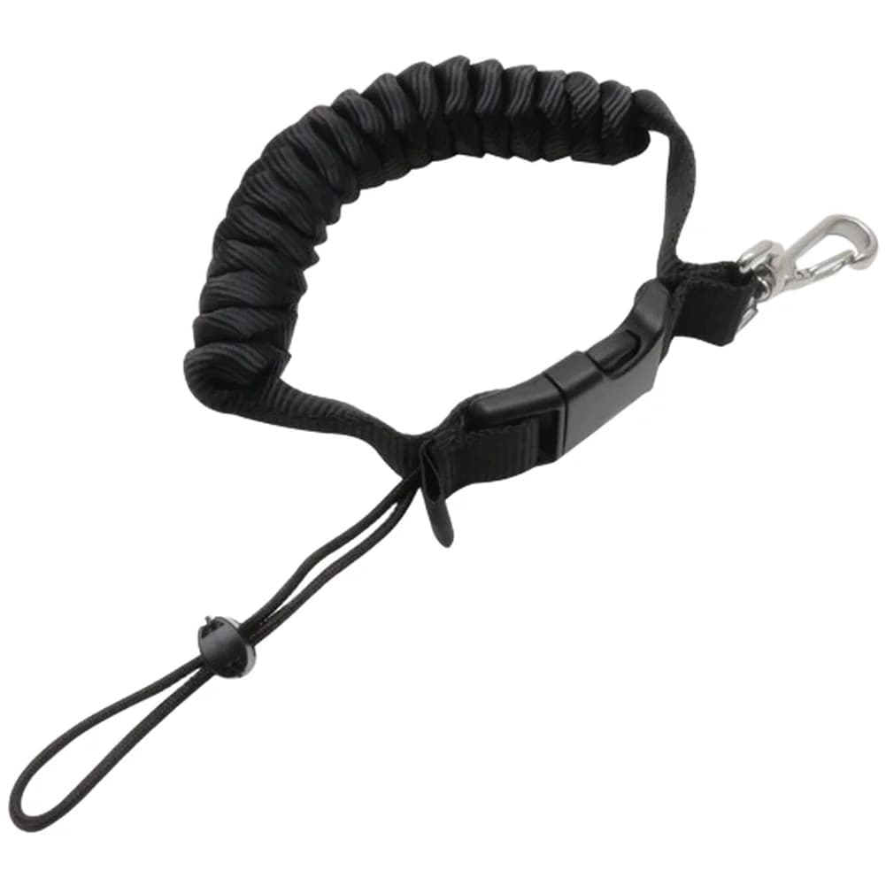 SS316 Marine Grade Diving Camera Lanyard with PU Spring Rope Core and Nylon Webbing for Reliable Attachment in Strong Currents
