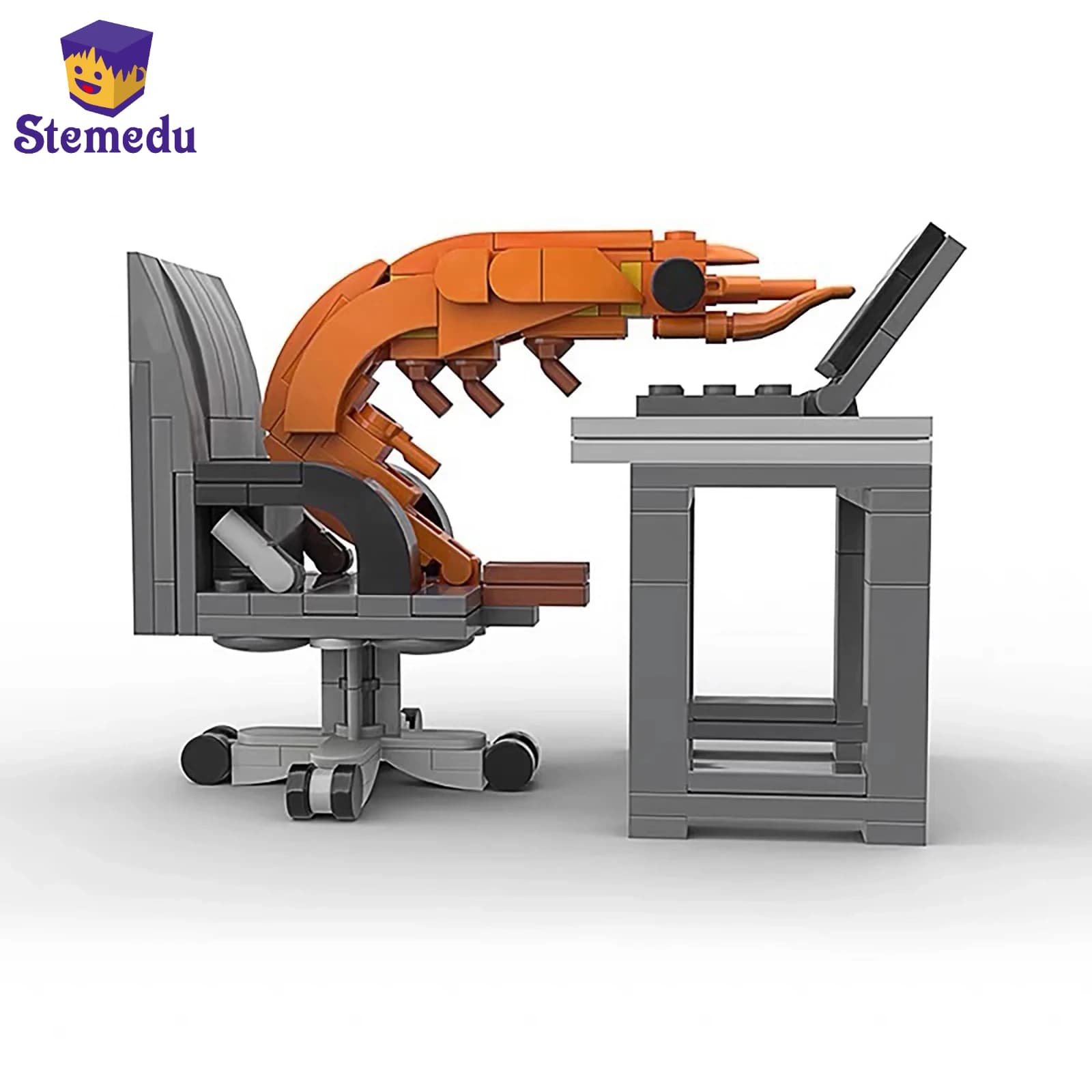Creativo Lavoro Gamberetti Modello Building Blocks Set Puzzle Giocattoli assemblati Ornamenti per il desktop Gamberi MOC Mattoni Regali per adulti/bambini