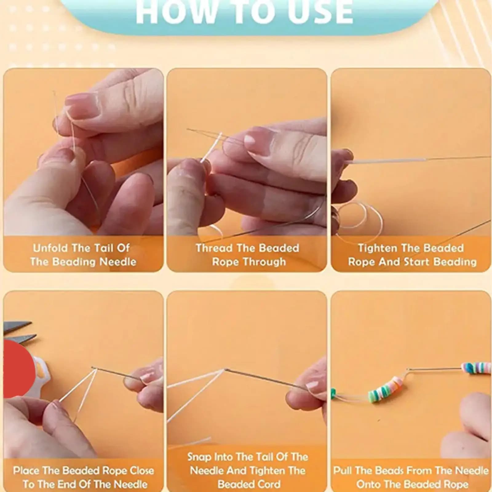 Curved Beading Pin Durable Adult Women String Bead for Necklaces Accessories
