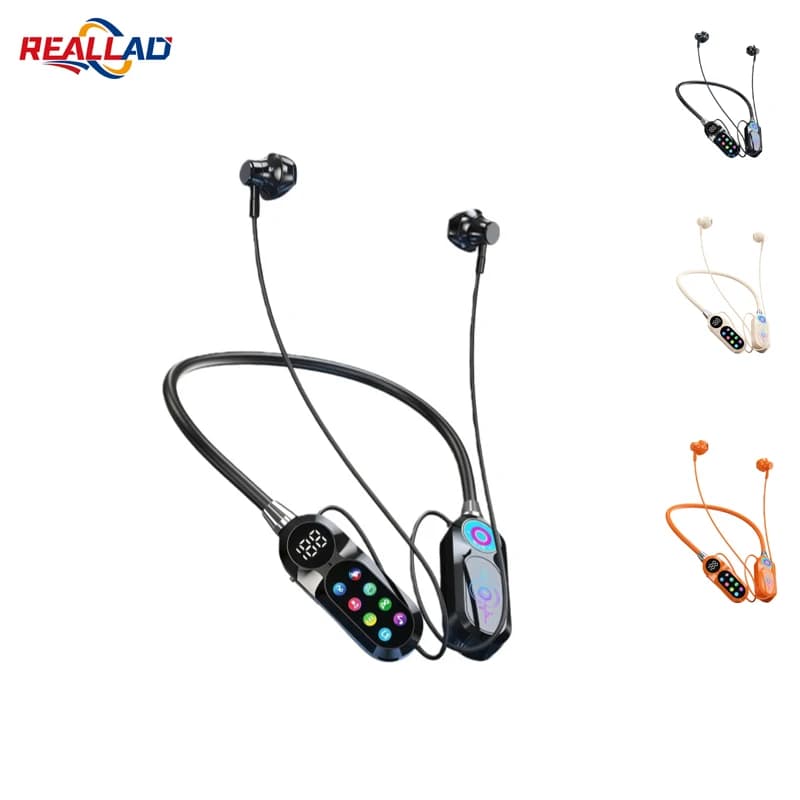 New YG17 5.3 Wireless Headphones with Collar, LED Display for Gaming, Sports Stereo Rear, Waterproof and Magnetic