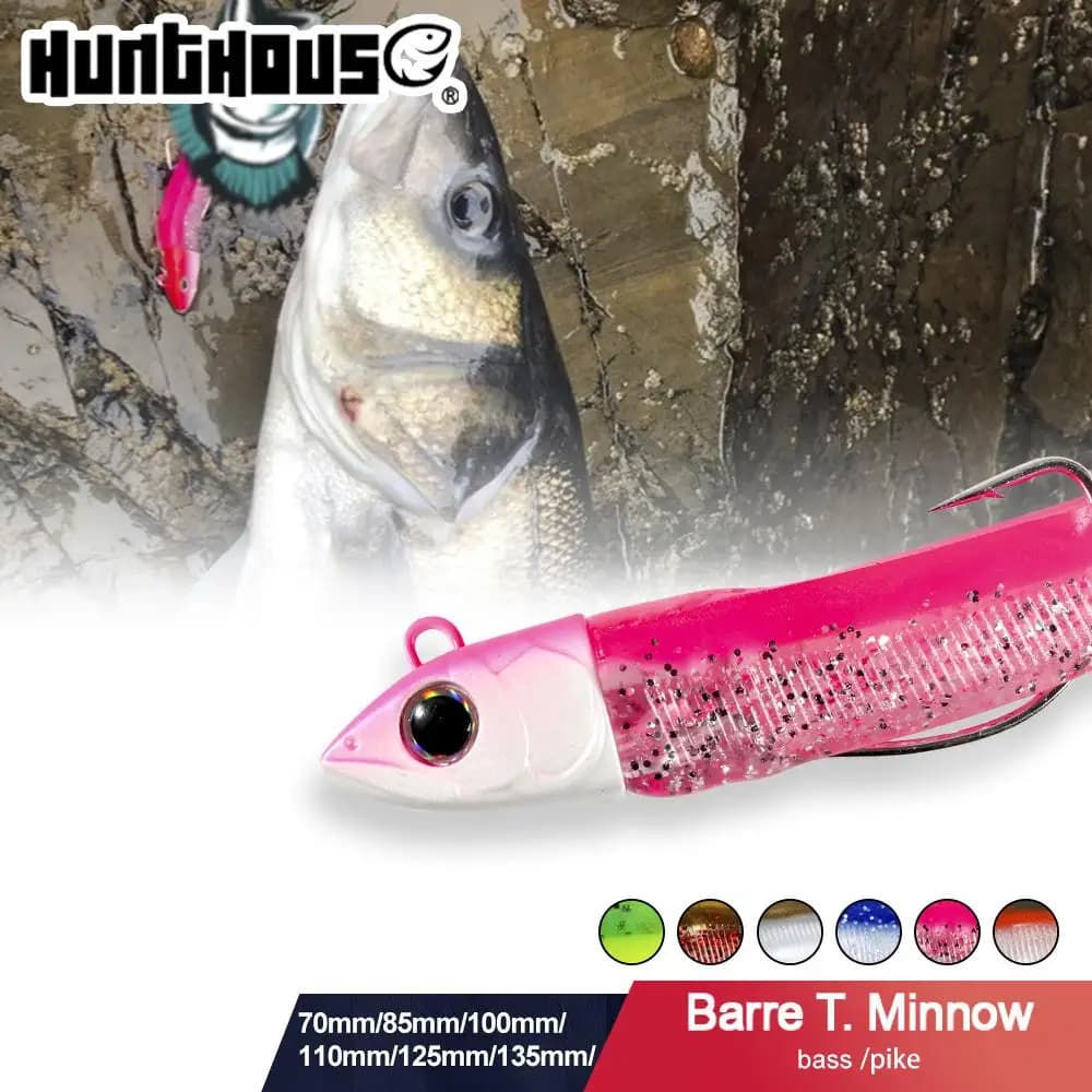 Hunthouse Barre T. Minnow 110mm 40g Silicone Morbido Richiamo di Pesca Esche Artificiali Attrezzatura Da Pesca Per Bass Pike Leurre Souple LW216