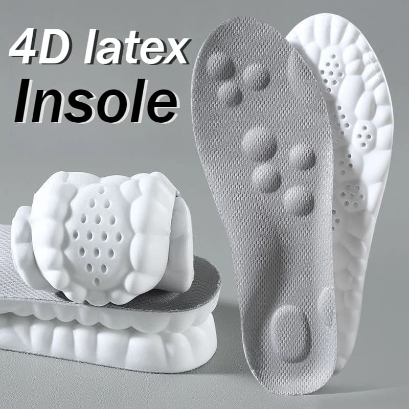 4D Massage Soles for Adults, Highly Elastic, Soft, Deodorant, for Running, Football, Orthopedic, Unisex
