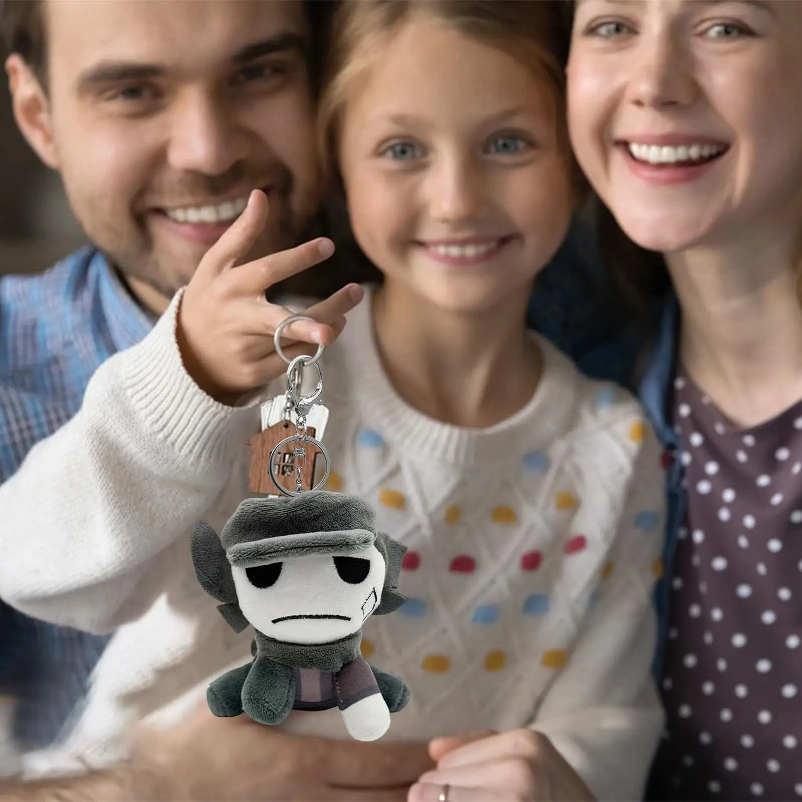 Portachiavi Peluche Figura di Gioco Imbottita, Ciondolo Morbido per Zaino, per Bambini e Adulti, Borsa, Zaino, Borsetta, Pendolari, Scuola, Viaggi