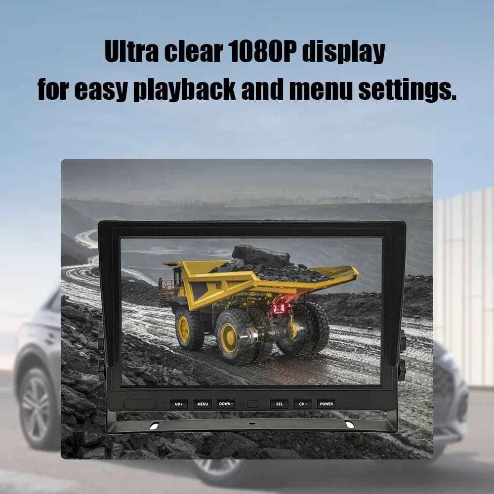 Forklift Trailer Van Car 9 Inch AHD Screen DVR System Backup Reverse Rearview Camera Kit 360 Degree For Baby Monitor Mirror Dash
