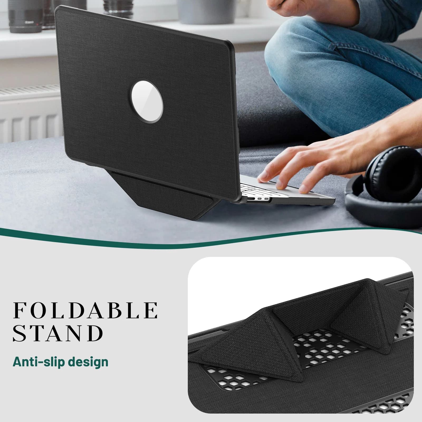 Custodia per laptop Cowboy per Mac Book Air 13.6 2025 2024 2022 M4 A3240 M3 A3113 M2 A2681 Custodia pieghevole in tessuto di lusso antiscivolo