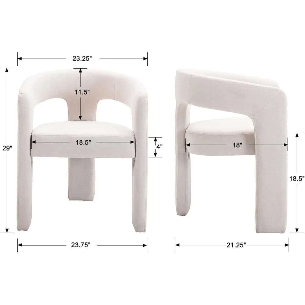 Sedia da cucina a botte imbottita in lino, sedie da pranzo rotonde con gambe in legno, bracciolo decorativo assemblato