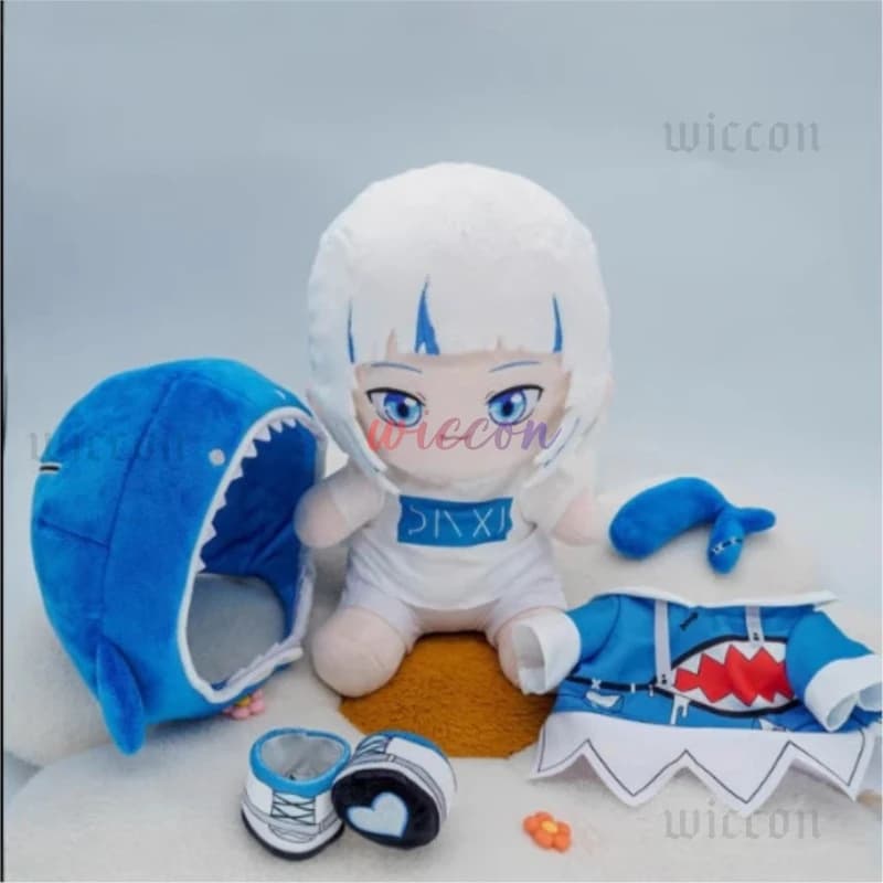Gawr Gura Cosplay Shark Cloth Soft Plush 20CM Cartoon Pillow Virtual Idol Xmas Gift
