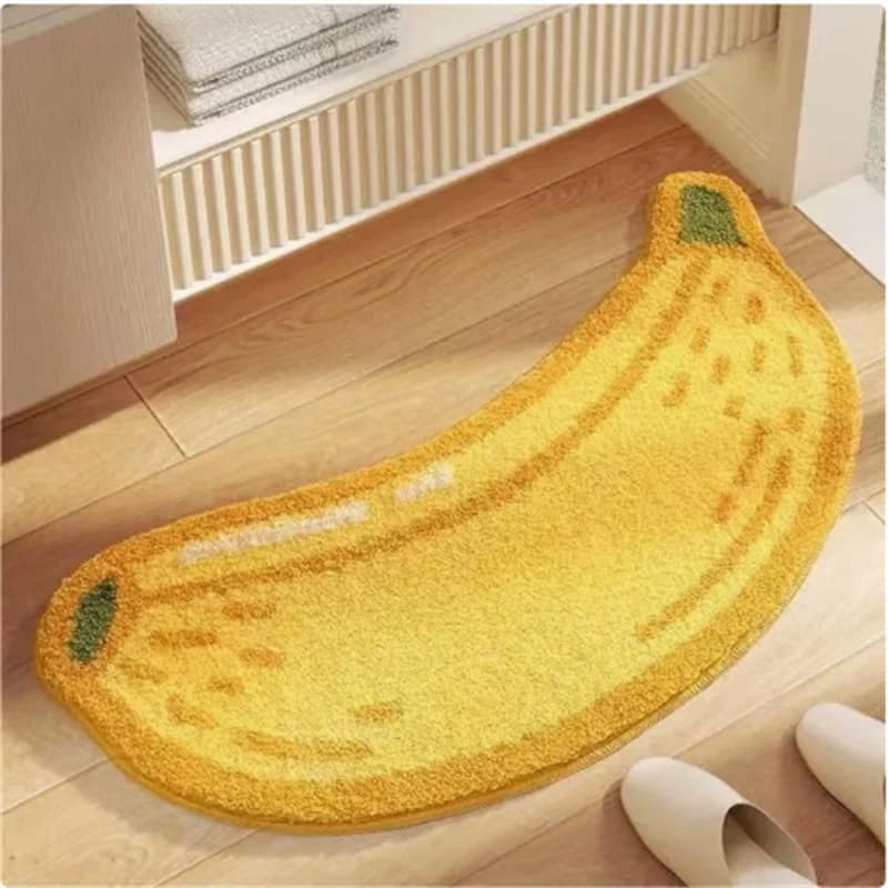 40*60cm Fresh fruit shaped imitation cashmere floor mat, bathroom absorbent and dirt resistant foot mat for entering the home