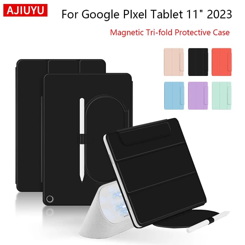 AJIUYU Smart Case per Google PIxel Tablet 2023 Custodia da 11 "Fold magnetico Custodia in pelle PU per Google Pixel Tablet Custodia da 11 pollici