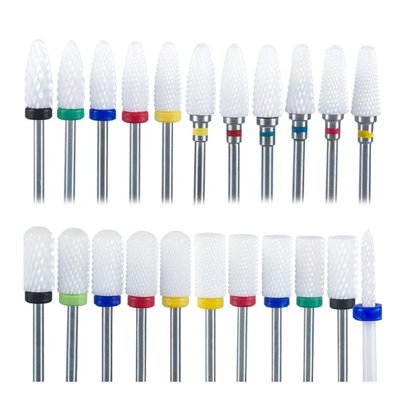 Fresa per manicure Mulino in ceramica Set di macchine per manicure Taglierina per pedicure Lime elettriche per unghie Punta da trapano Feecy