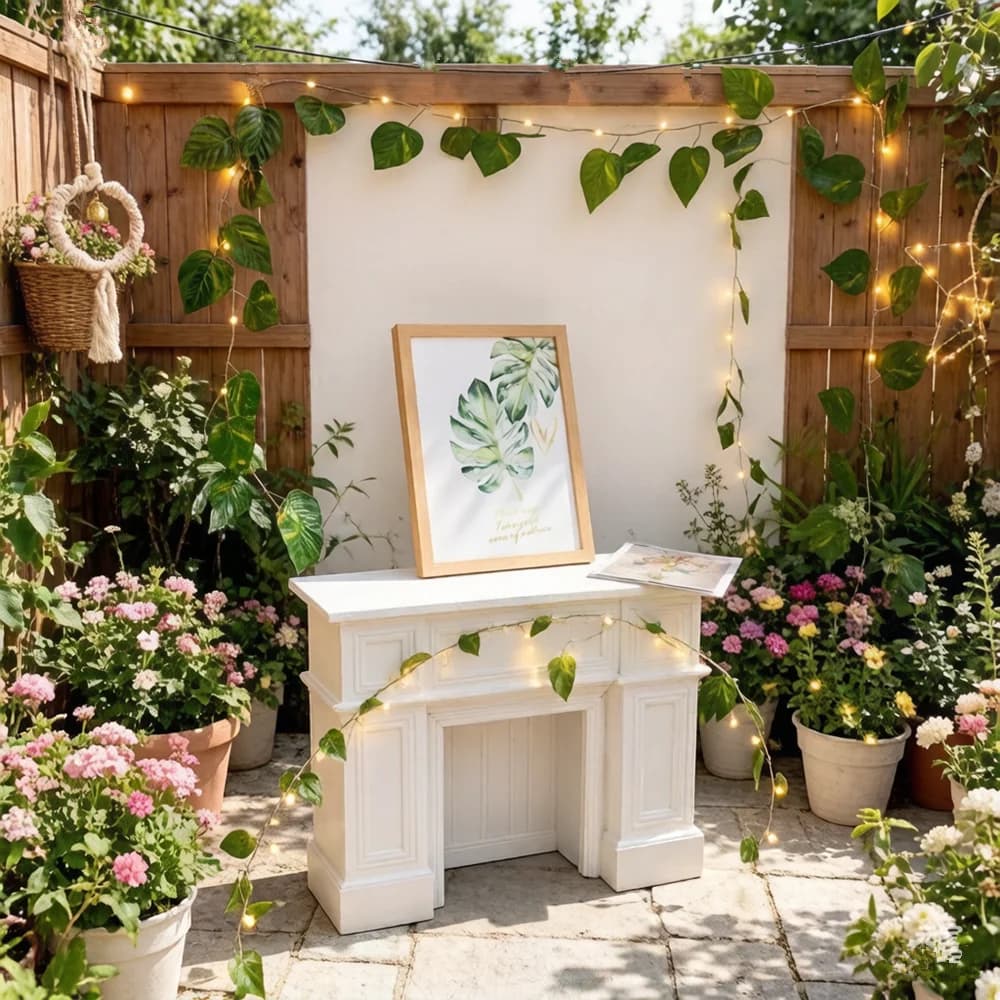 Luci a Ghirlanda per Decorazioni Domestiche, Luci a Stringa a Forma di Fiori e Foglie Verdi per Matrimoni, Alimentate a Batteria, per Luci Fatate a Vite Artificiale, Albero di Natale