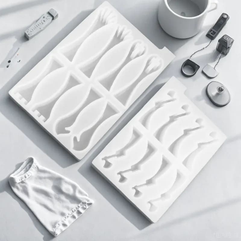 Stampi in silicone per pezzi degli scacchi (2 pezzi) a rilascio facile, vassoio per fusione in resina epossidica fai da te per la creazione di set di scacchi neri e bianchi fatti a mano