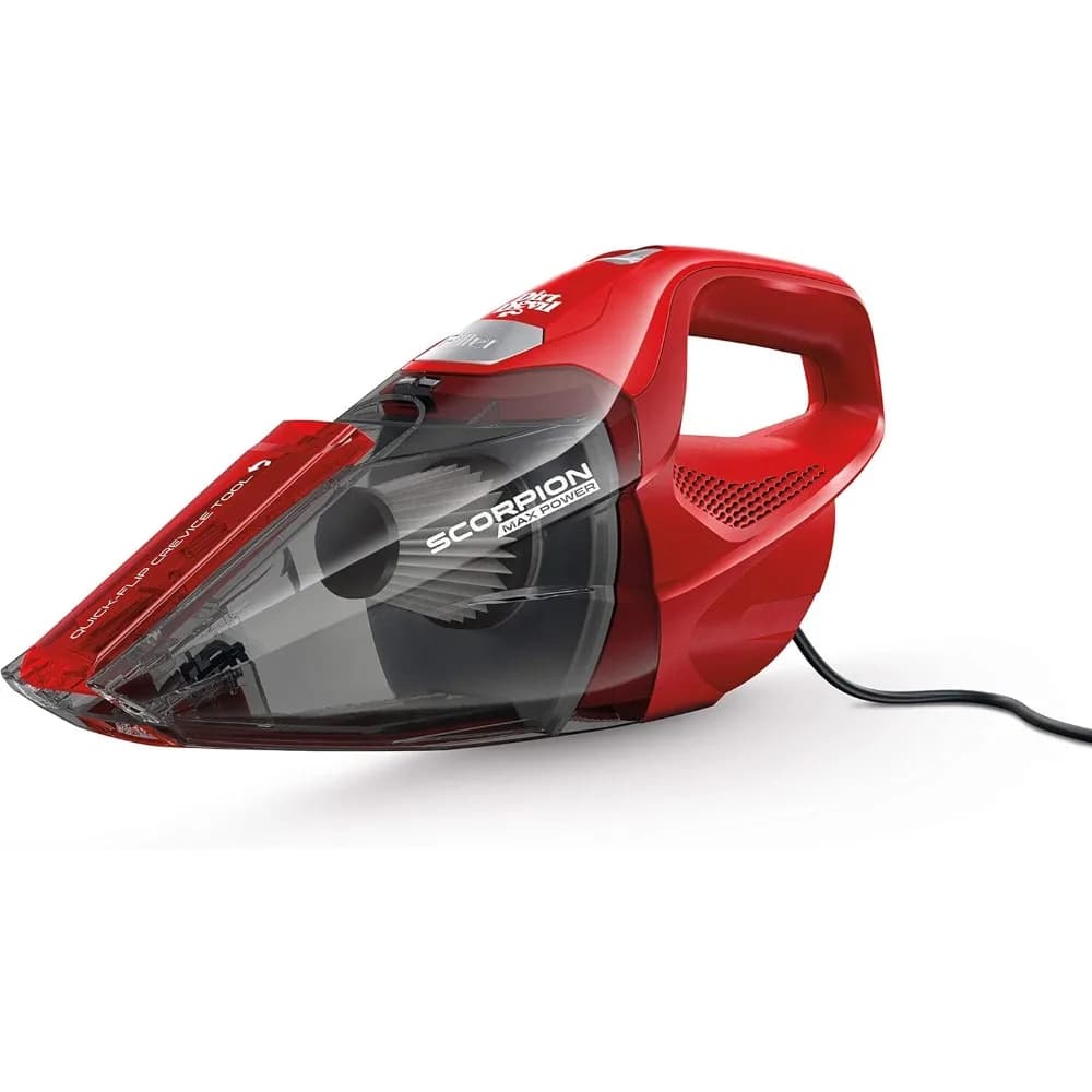 Dirt Devil Scorpion Plus Aspirapolvere portatile QuickFlip, aspirazione potente, leggero, include fessure a ribaltamento rapido, Cor