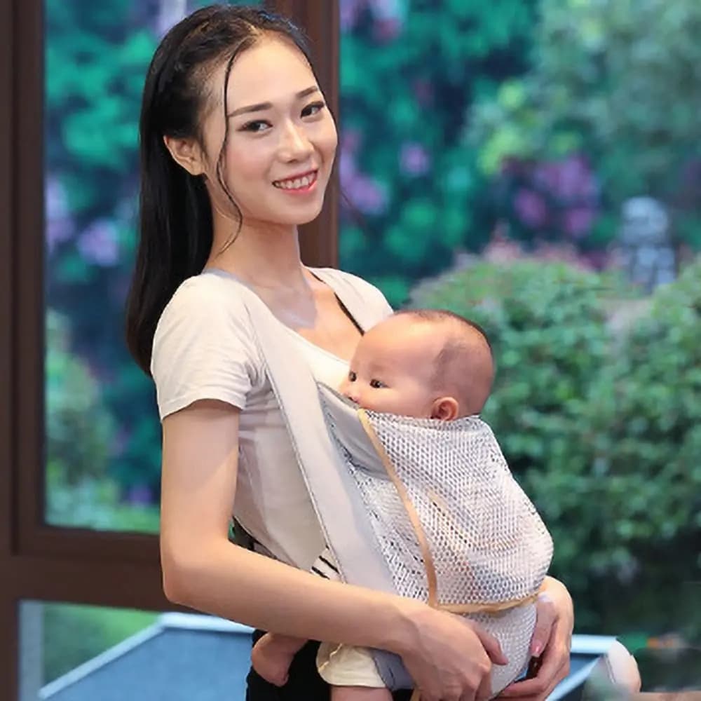 Ergonomic Baby Carrier Head Support Net Cross Straps Newborn Sling Wrap Double-sided Breathable Infant Backpacks Holder Outdoor