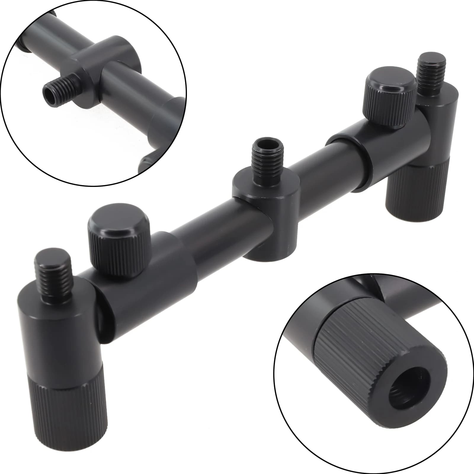 Extendable Aluminum Alloy Carp Fishing Rod Rest Holder For Bite Alarm Bankstick 2 3 Heads Black Outdoor Fishing Equipment