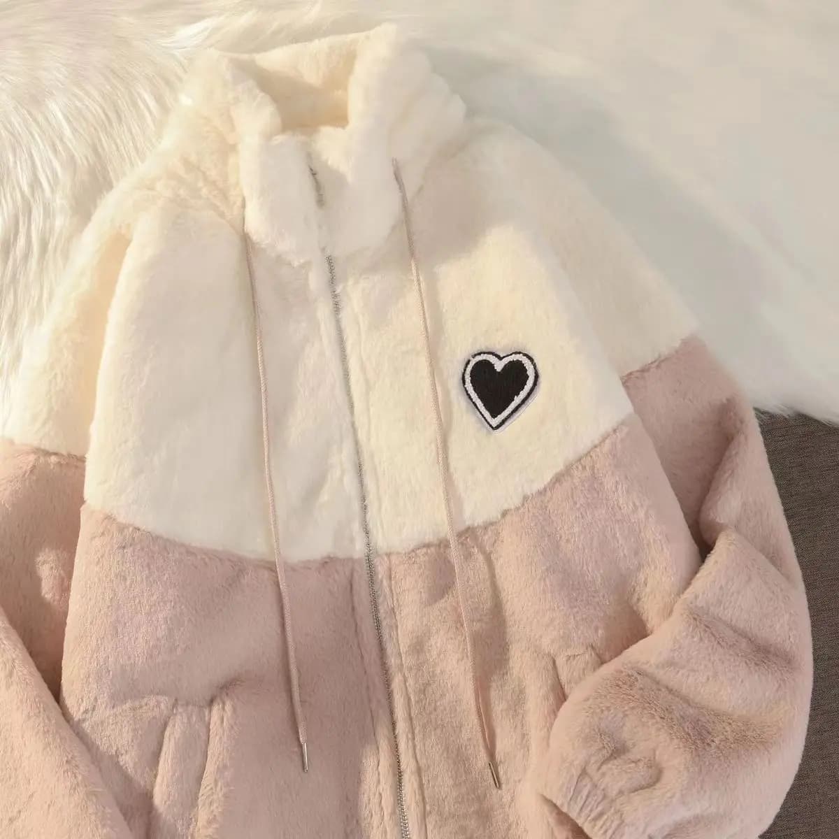 Women's Fleece Lined Thickened Jacket Autumn Winter New Style Loose Versatile Lamb Fur Leather Cotton Coat Trendy