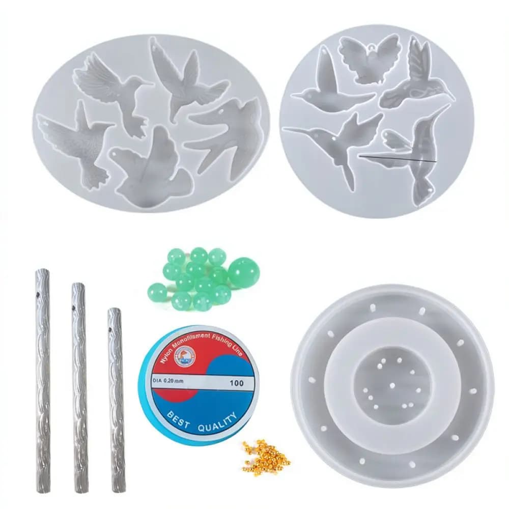 Silicone Hummingbird Resin Mold For DIY Wind Chime Pendant Jewelry Making Epoxy Casting Craft Accessory Tools