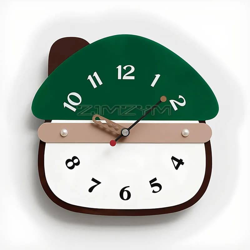 House Shape Wall Clock No Punch Living Room Art Clock Cream Wind Creative Clock Wall Or Table Decoration For Create A Warm Home