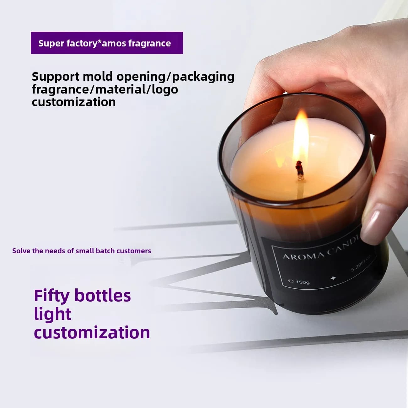 Perfumed candles in Smokeless Soy Cera for Interior, Fresh Air, Romantic Souvenir Premium