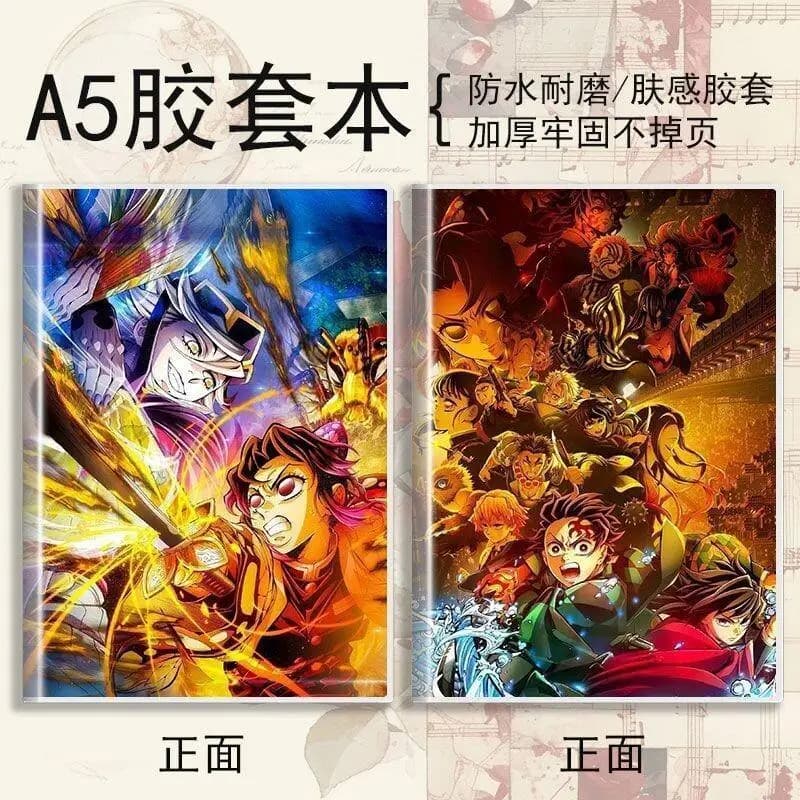 BANDAI Demon Slayer Anime Kamado Tanjirou Spiral Notebook Lined Paper School Student Anime Kawaii Gift For Writing Diary Journal